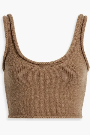 Alexander Wang Cropped Tanktop aus einer Wollmischung - Braun - S