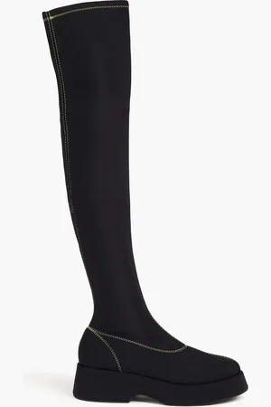 Ganni Overknees aus Scuba mit Plateausohle - - EU 37