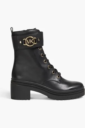 Michael Kors بوت بطول الكاحل "روري" من الجلد بتصميم مزركش - - US 6