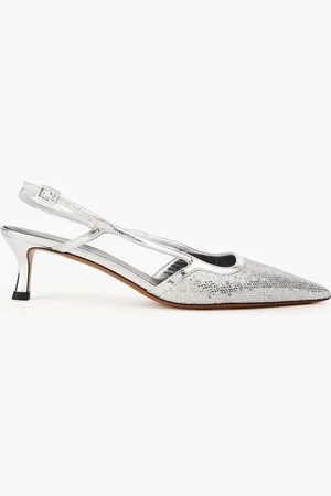 Maje Pumps aus verspiegeltem Leder mit Glitter-Finish - Metallic - EU 36