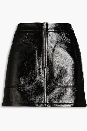 Maje Minirock aus Vinyl in Knitteroptik - - FR 40