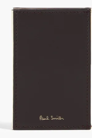 Paul Smith Kartenetui aus Leder in Colour-Block-Optik - Braun - OneSize