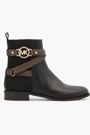 Michael Kors Rory Combat Boots aus Leder und Stretch-Strick - - US 7