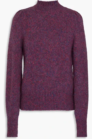 VERONICA BEARD Komal Rollkragenpullover aus meliertem Strick - Lila - M