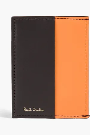 Paul Smith Kartenetui aus Leder in Colour-Block-Optik - Braun - OneSize