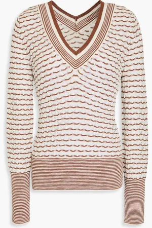 VERONICA BEARD Pullover aus Häkelstrick aus einer Baumwollmischung - Braun - L