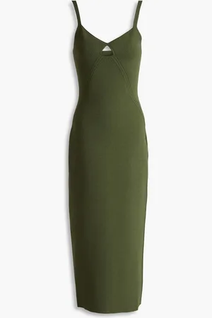 Khaite Midi-Strickkleid mit Cut-outs - Grün - M