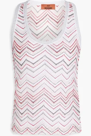 Missoni Tanktop aus Häkelstrick mit Metallic-Effekt und Pailletten - Pink - IT 44