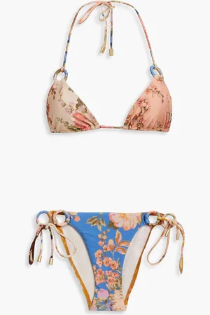 ZIMMERMANN Neckholder-Bikini mit floralem Print - Pink - 0