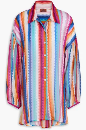 Missoni Bedrucktes Strandkleid aus einer Baumwoll-Seidenmischung - - L