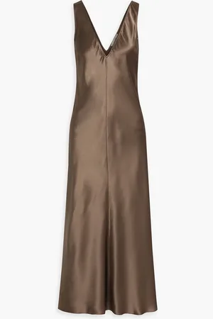 Frame Midikleid aus Seidensatin - Neutral - M