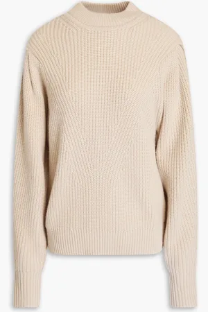 Isabel Marant Adele Pullover aus einer gerippten Woll-Kaschmirmischung - Neutral - FR 40