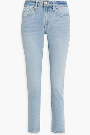 Frame Le Garcon Boyfriend-Jeans mit schmalem Bein - Blau - 34