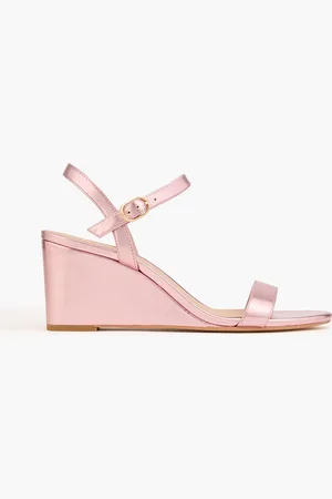 Stuart Weitzman Dancer 75 Wedges aus Metallic-Leder - Pink - EU 38.5