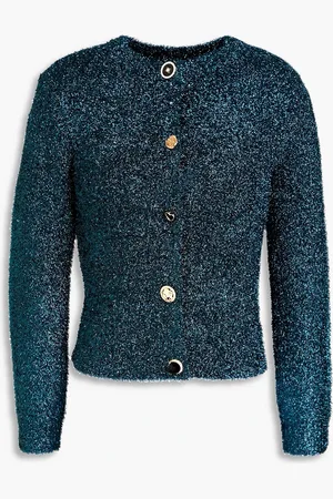 ROTATE Cardigan aus Lametta - Blau - DE 34