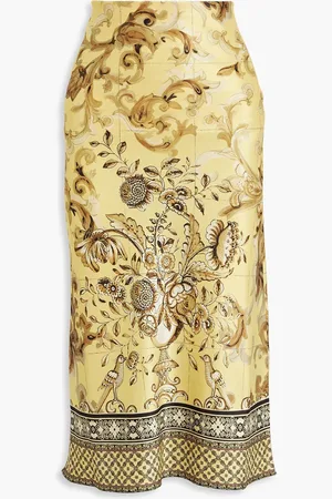 ALICE+OLIVIA Alice Olivia - Maeve bedruckter Midirock aus Satin - - US 6