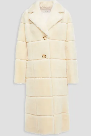 LVIR Mantel aus gestepptem Shearling-Imitat - Weiß - S