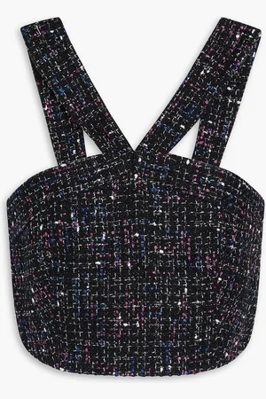 Sandro Cropped Oberteil aus Tweed aus einer Baumwollmischung mit Metallic-Effekt - - 3