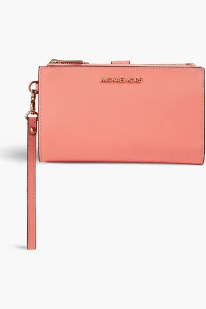 Michael Kors Continental Portemonnaie aus strukturiertem Leder - Orange - OneSize
