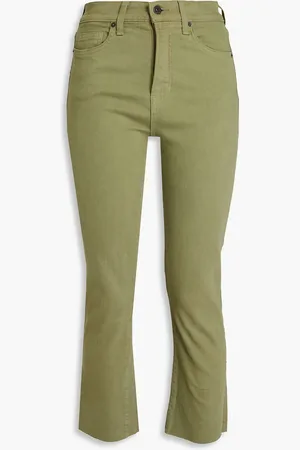 VERONICA BEARD Hoch sitzende Cropped Kick-flare-Jeans - Grün - 28