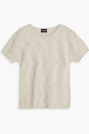 Giorgio Armani Strickoberteil mit Batikmuster - Grau - IT 48
