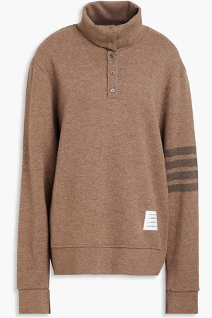 Thom Browne Gestreifter Rollkragenpullover aus Wolle - Braun - 5