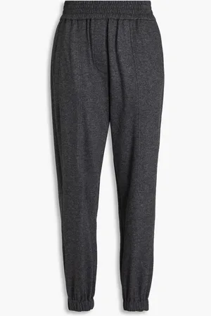 Brunello Cucinelli Track Pants aus meliertem Kaschmir - Grau - IT 46
