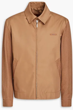 Missoni Crochet knit-paneled cotton-blend twill jacket - Braun - IT 50
