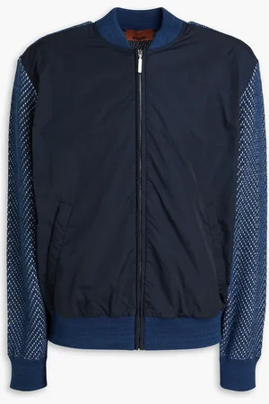 Missoni Jacke aus Häkelstrick aus einer Baumwollmischung mit Shell-Einsätzen - Blau - IT 48