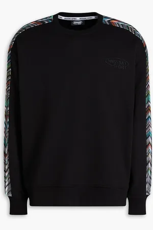 Missoni Sweatshirt aus Baumwollfrottee mit Strickbesatz - - S