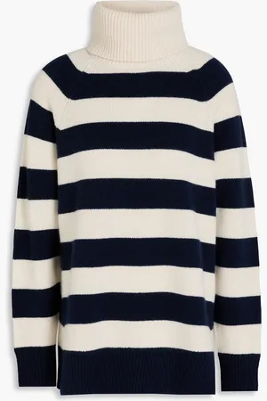 ZIMMERMANN Gestreifter Rollkragenpullover aus einer Woll-Kaschmirmischung - Blau - 00