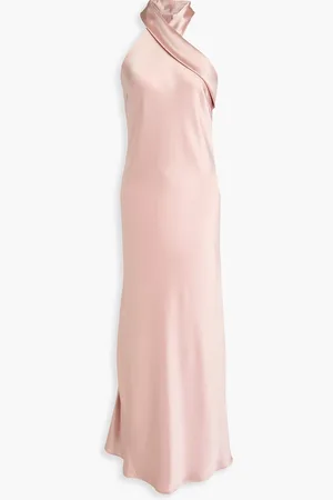 GALVAN Neckholder-Midikleid aus Satin - Pink - FR 44