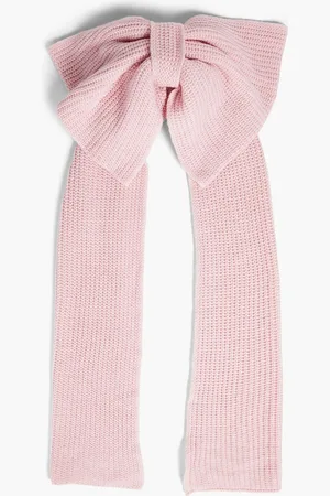 RED(V) Schal aus Rippstrick mit Schleife - Pink - OneSize