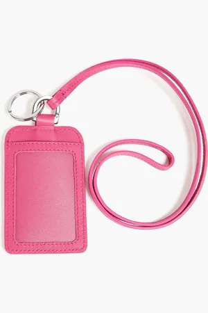 Maison Kitsuné Kartenetui aus Leder - Pink - OneSize