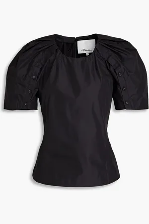3.1 Phillip Lim Bloom gerafftes Oberteil aus Popeline aus einer Baumwollmischung - - US 6