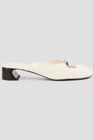 3.1 Phillip Lim ID Mules aus Leder mit Verzierung - Weiß - EU 36