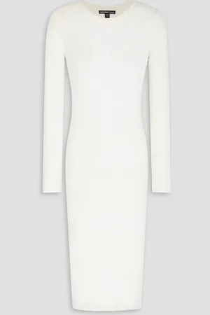 James Perse Kleid aus einer gerippten Leinenmischung - Weiß - 3