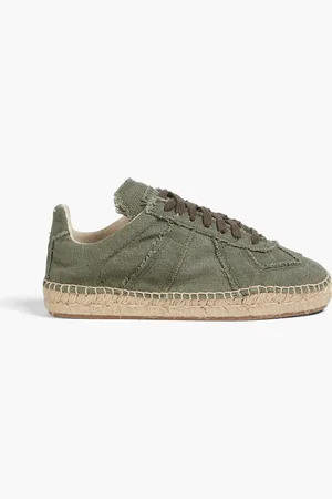 Maison Margiela Espadrille-Sneakers aus Canvas mit Fransen - Grün - EU 35