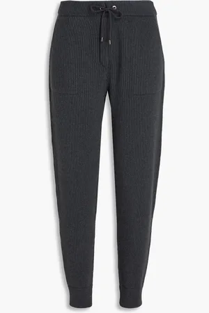 Brunello Cucinelli Gerippte Track Pants aus Kaschmir - Grau - M
