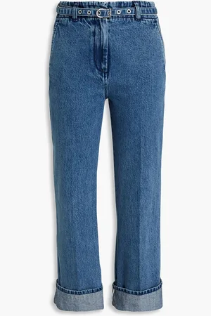 3.1 Phillip Lim Hoch sitzende Kick-flare-Jeans mit Gürtel - Blau - US 2
