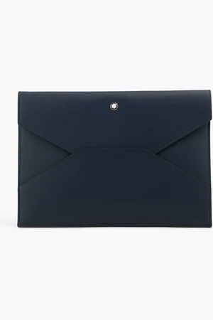 Montblanc Pochette aus strukturiertem Leder - Blau - OneSize
