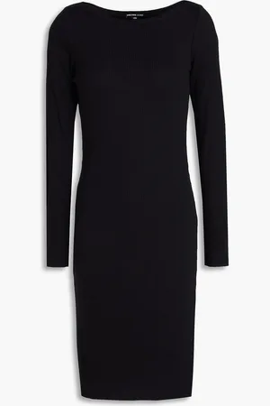 James Perse Geripptes Minikleid aus einer Baumwoll-Kaschmirmischung - - 1