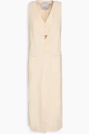 3.1 Phillip Lim Midikleid aus Grain de Poudre aus einer Wollmischung - Neutral - US 2