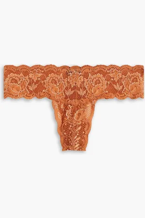 Cosabella Never Say Never tief sitzender String aus Stretch-Spitze - Braun - ONESIZE