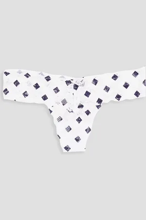 Cosabella Bedruckter String aus Spitze mit Muschelsaum - - ONESIZE