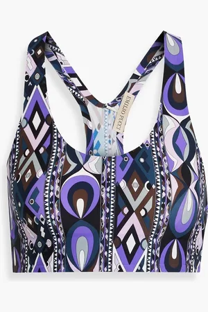 Puccini Sport-BH aus Stretch-Jersey mit Print - - L