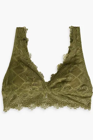 Cosabella Allure Bustier aus Stretch-Spitze - Grün - L
