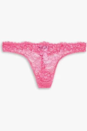 Cosabella Pret A Porter tief sitzender String aus Stretch-Spitze - Pink - S/M