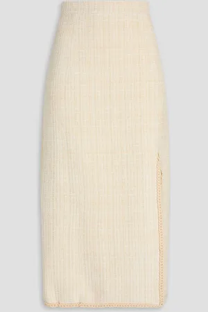 HUISHAN ZHANG Midirock aus Tweed - Weiß - UK 14