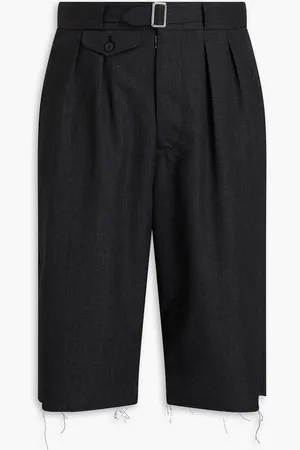 Maison Margiela Shorts aus Woll-Twill mit Falten - Grau - IT 44